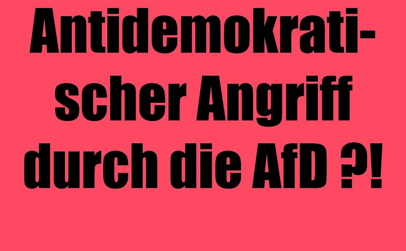 Pressemitteilung des Utopia e.V. zum antidemokratischen Angriff durch die Anfrage der AfD im brandenburgischen Landtag vom 29.10.